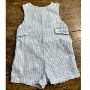 PA Classics Gingham Baby Boys Jon Jon size 9mo